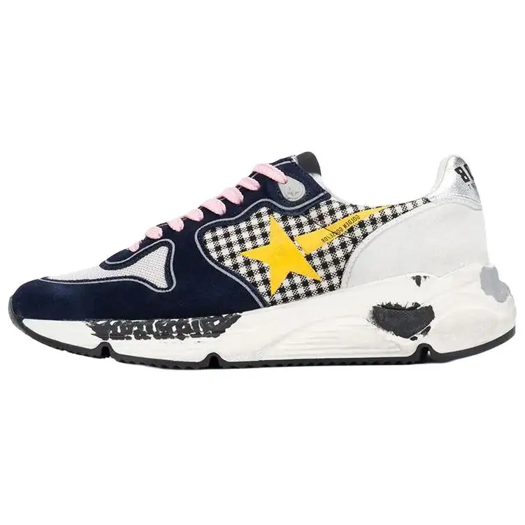 Golden Goose Running Sole Casual Shoes Women's Low Top White/Blue