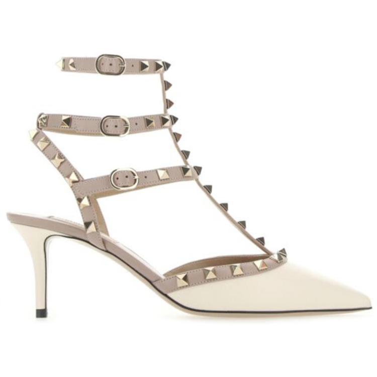 Женские туфли Valentino Rockstud (белые) — фото 2