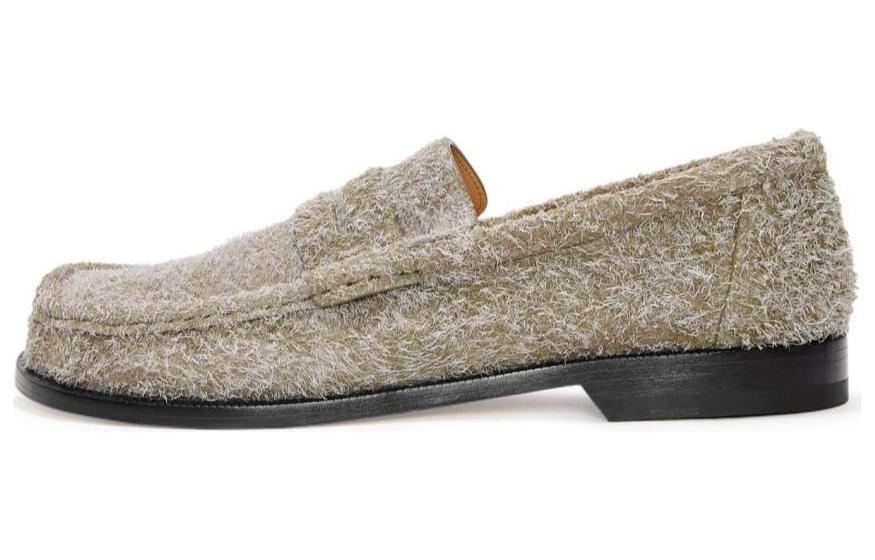 LOEWE Campo Brushed-suede Loafers