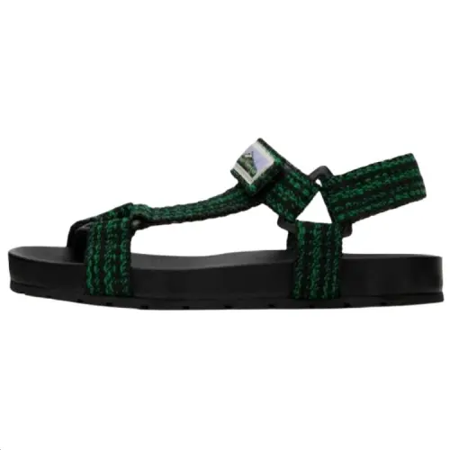 Bottega Veneta Trip Beach Sandals Men's Green