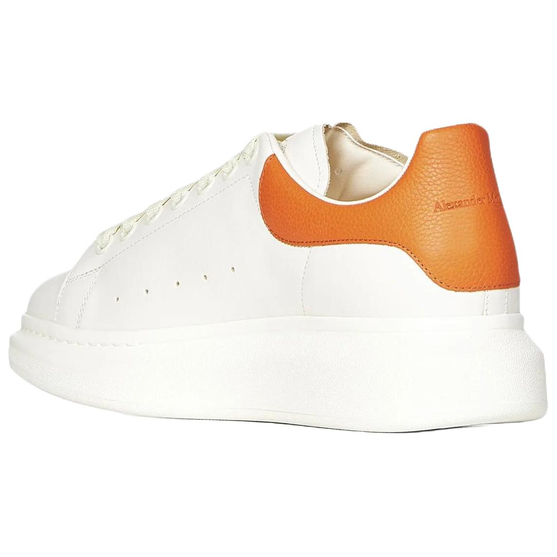 Мужские кеды Alexander McQueen Oversized Sneaker (бело-оранжевые) — фото 4