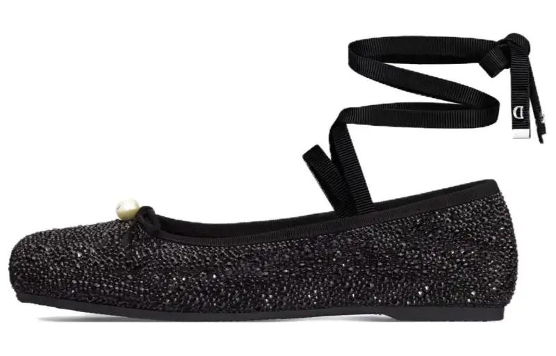 DIOR Leather Women's Casual Shoes Women's Black