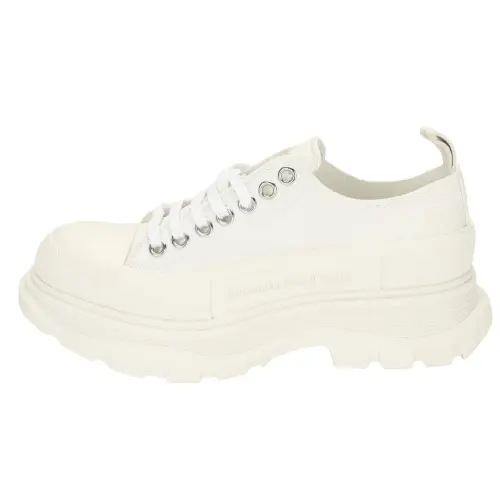 Alexander McQueen Tread Slick Lace Up Sneakers 'White'
