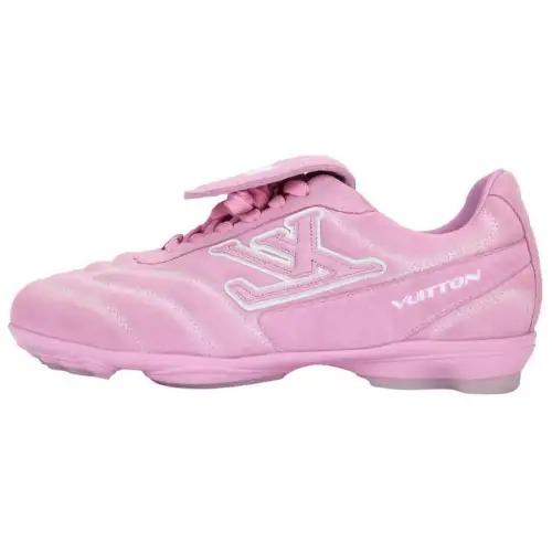 LOUIS VUITTON Footprint Soccer Low top Casual Shoes Unisex Pink
