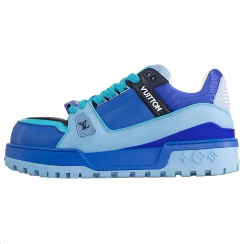 LOUIS VUITTON Trainer Maxi Low top Skateboard Shoes Men's Blue