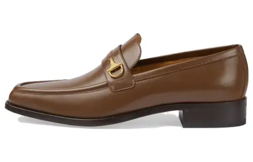 GUCCI Horsebit Loafers Men's Brown
