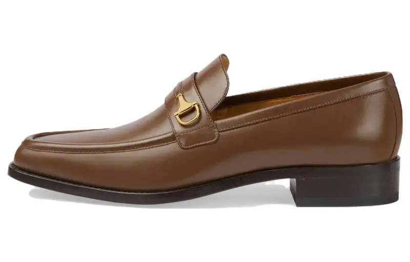GUCCI Horsebit Loafers Men's Brown