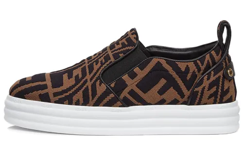 FENDI Women's FF Motif Rise Slip-On 'Brown'