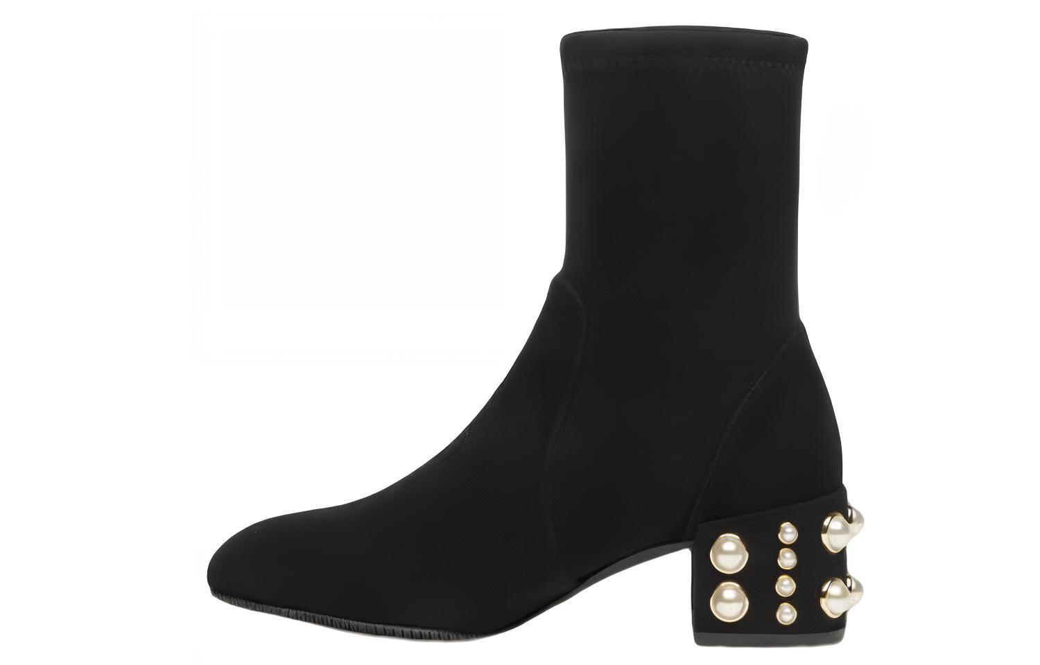 Stuart Weitzman/SW Leather Ankle Boots Women's Black