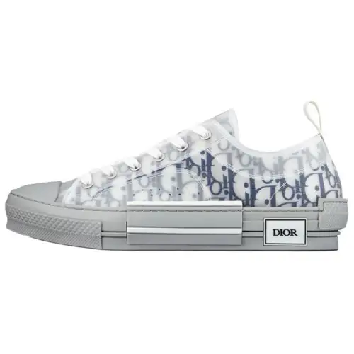 DIOR B23 Low White Navy Oblique