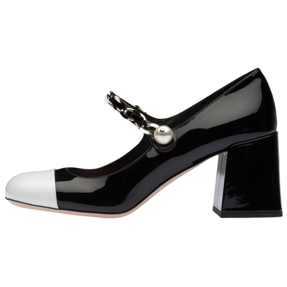 MIU MIU Two-tone Patent Leather 65mm Pumps