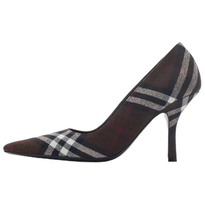 Burberry Dame Slim Heel High Heels 9cm Women's Mahogany Brown
