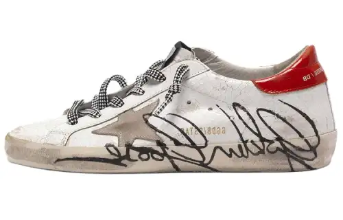 Golden Goose Super Star Low top Casual Shoes Women's Blue Distressed