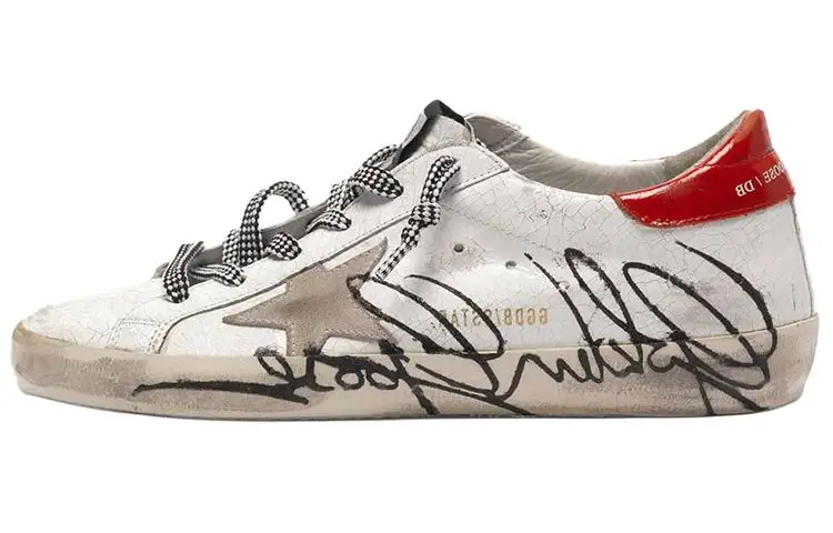 Golden Goose Super Star Low top Casual Shoes Women's Blue Distressed
