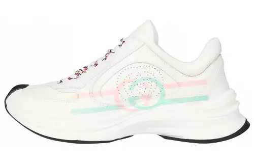 Gucci Wmns Run Sneaker 'White Pink Turquoise' Women's