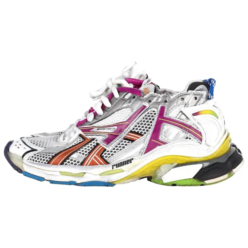 Balenciaga Runner Low top Casual Shoes Men's Silver