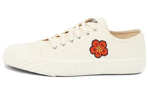 KENZO School Low Top Trainers Cream