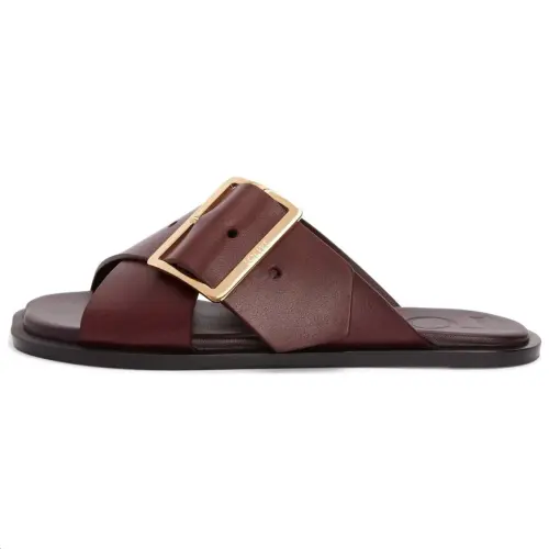 LOEWE Petal Slide Slippers Women's Burgundy