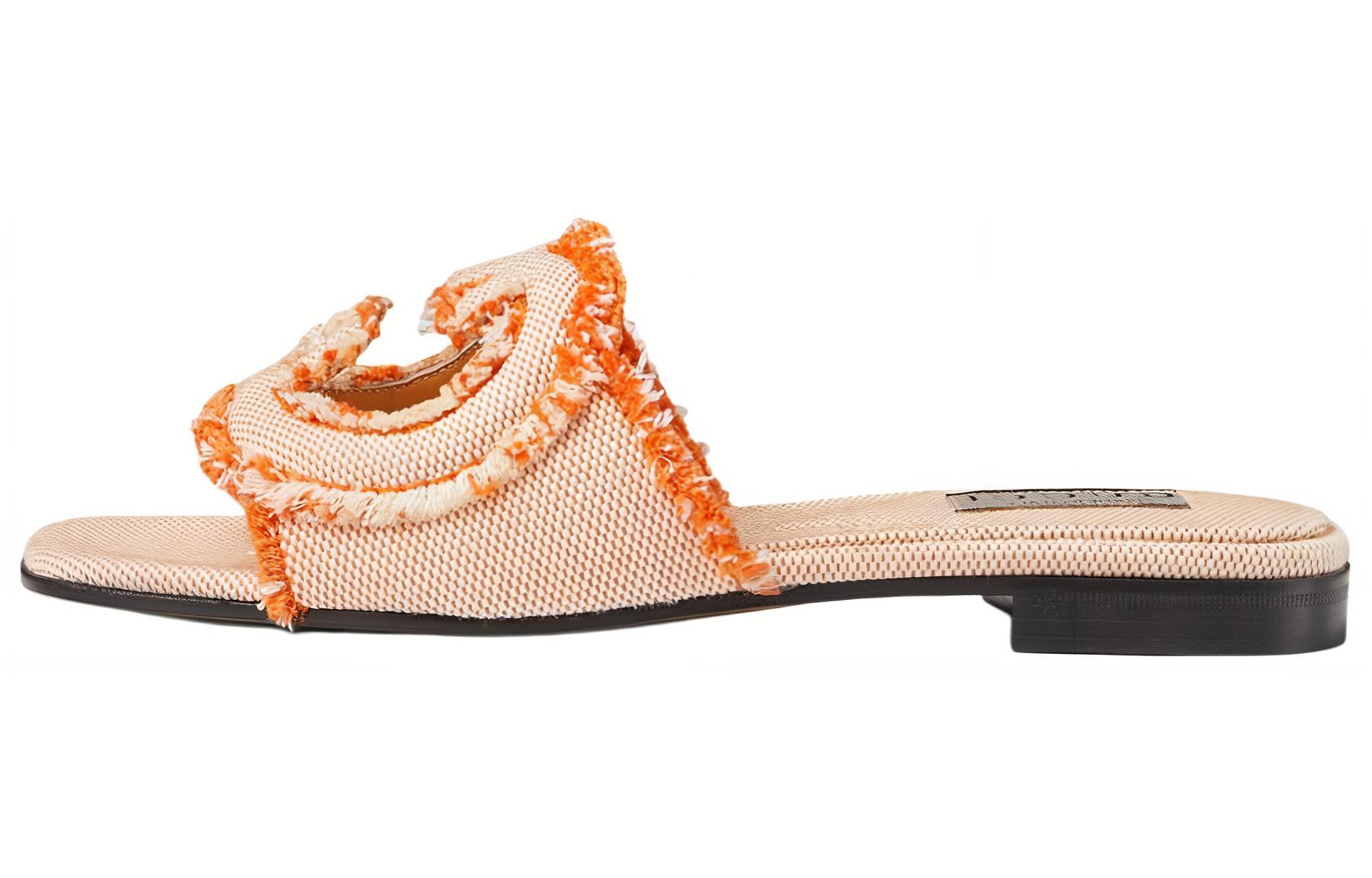 GUCCI Interlocking Slide Slippers Women's Orange