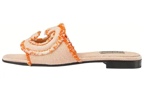 GUCCI Interlocking Slide Slippers Women's Orange