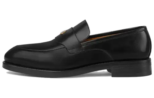 GUCCI Interlocking G Leather Loafers