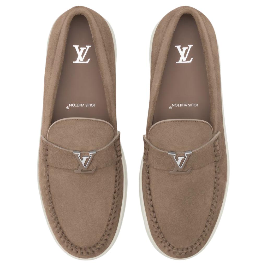 Мужские лоферы Louis Vuitton Resort (бежевые) — фото 4