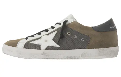 Golden Goose Super Star Low top Skateboard Shoes Men's Gray