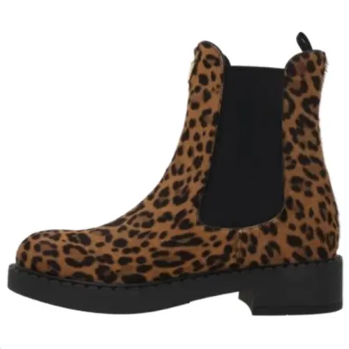 PRADA Short Chelsea Boots Women's Brown