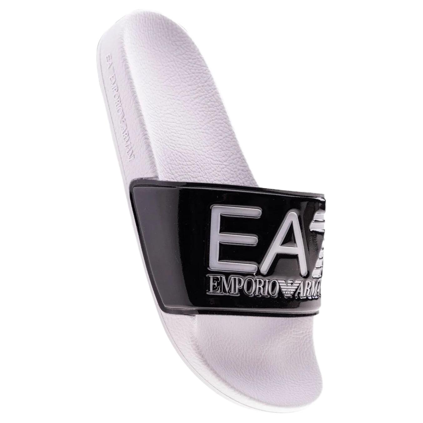 EMPORIO ARMANI EA7 Slide Slippers Men's Black White
