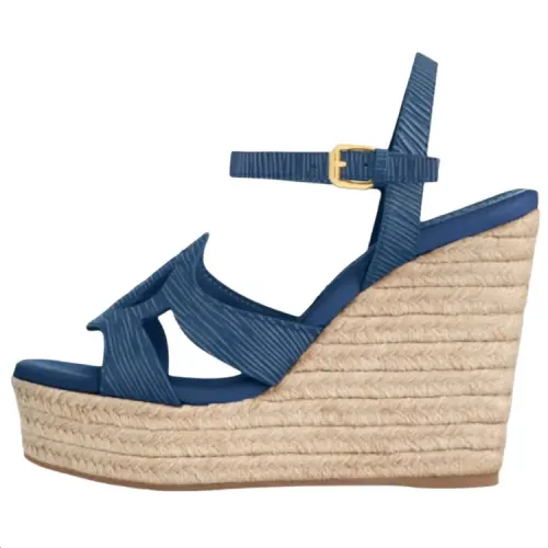 LOUIS VUITTON Isola One Strap Sandals 8.5cm Women's Blue
