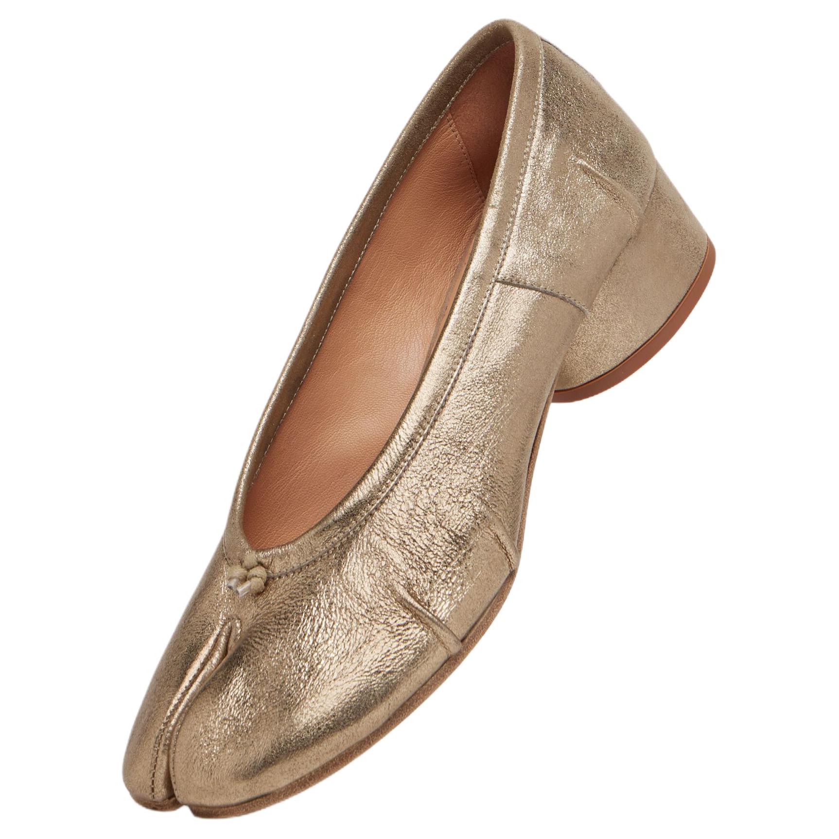 Туфли Maison Margiela Tabi 3.5cm (золотой) — фото 3