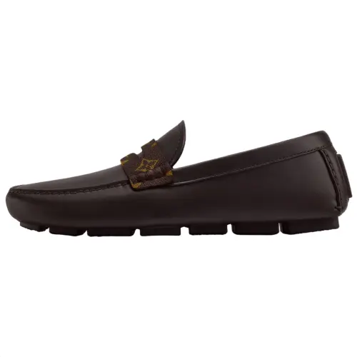 LOUIS VUITTON Monza Cow Leather Casual Shoes Men's Brown