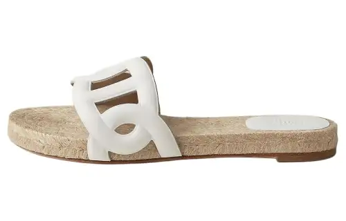 HERMES Famosa Slide Slippers Women's White