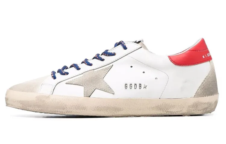 Golden Goose Super-Star White Red Grey Suede