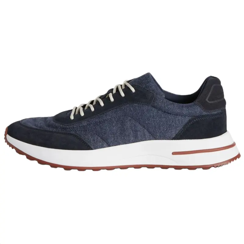 Loro Piana Suede Casual Shoes Men's Blue