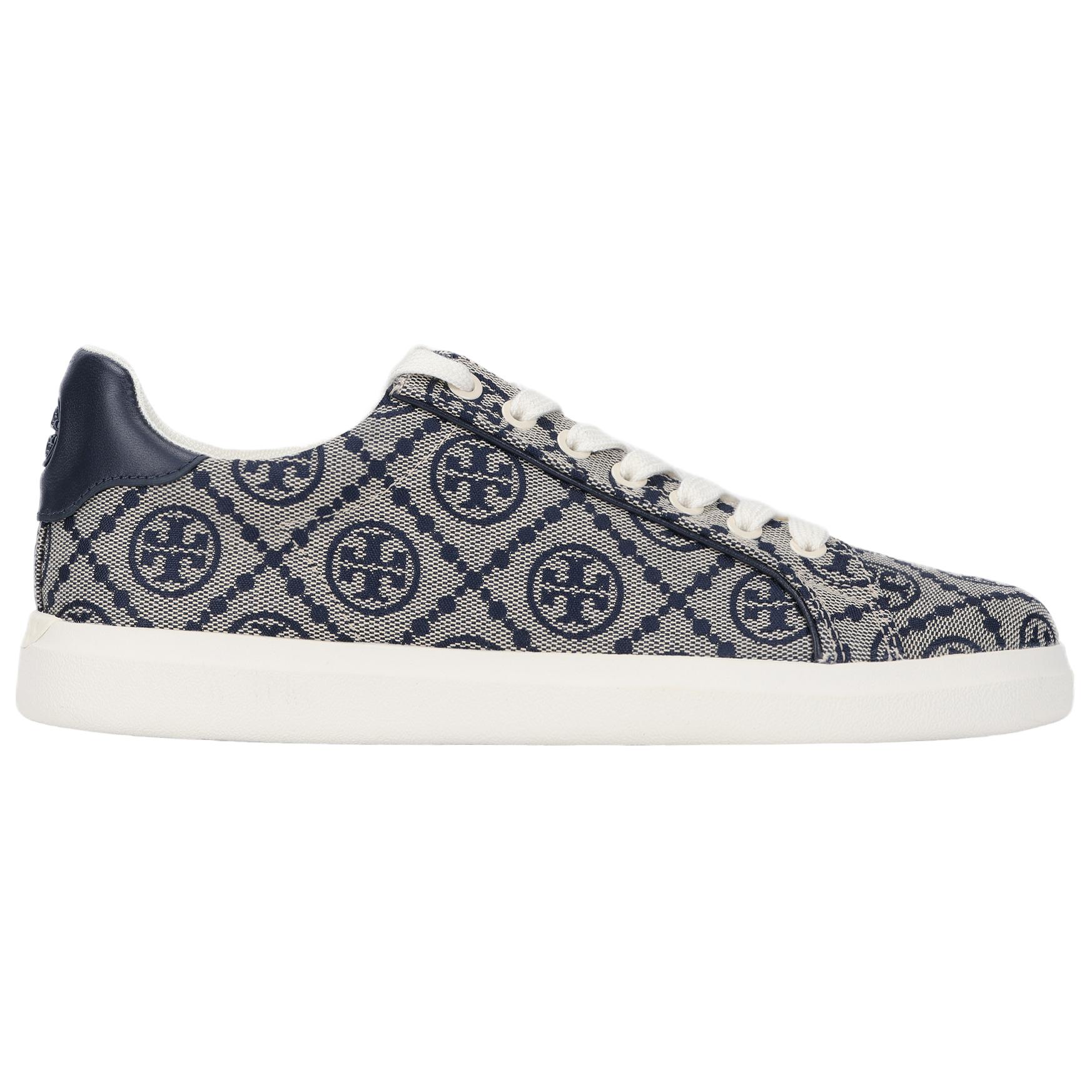 TORY BURCH T Monogram Court Slip Resistant Low top Stylish Skateboarding Shoes Women's Blue