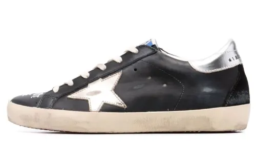 Golden Goose Super Star Leather Stylish Skateboarding Shoes Women's Black