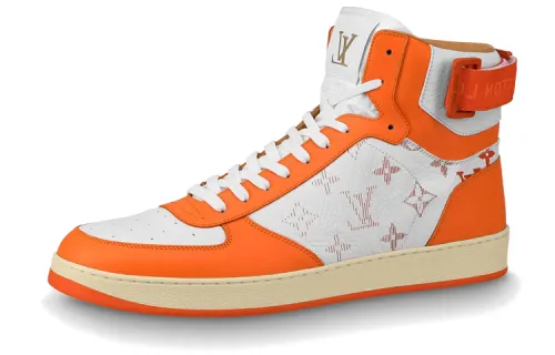 LOUIS VUITTON Rivoli Casual High top Stylish Skateboarding Shoes Men's Orange