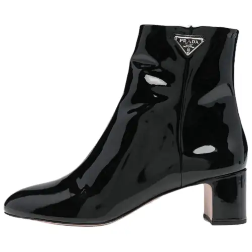 PRADA Leather Ankle Boots Women's Black