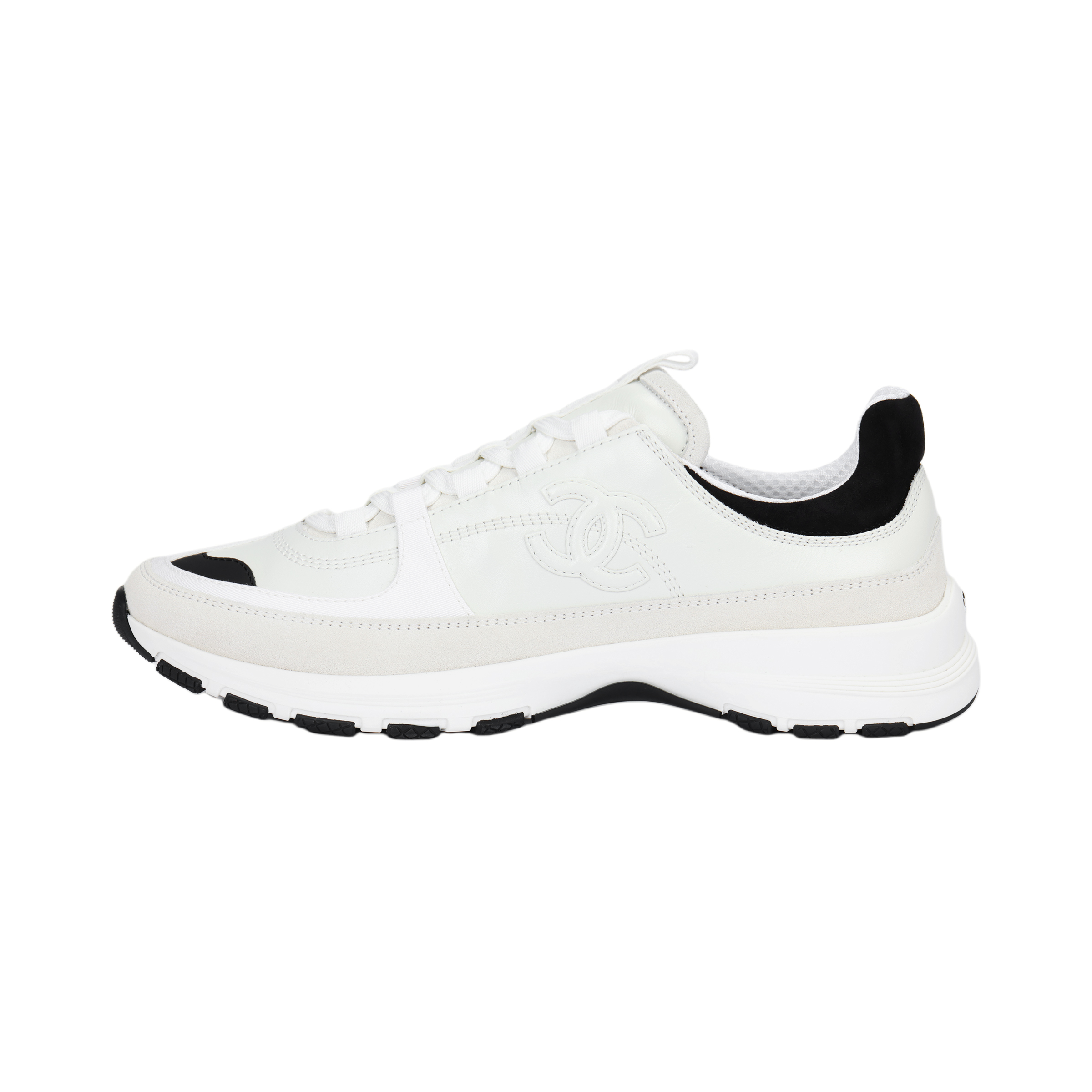 Женские кроссовки Chanel Suede Platform Sneakers (белые)