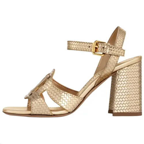 LOUIS VUITTON Isola One Strap Sandals 8.5cm Women's Gold