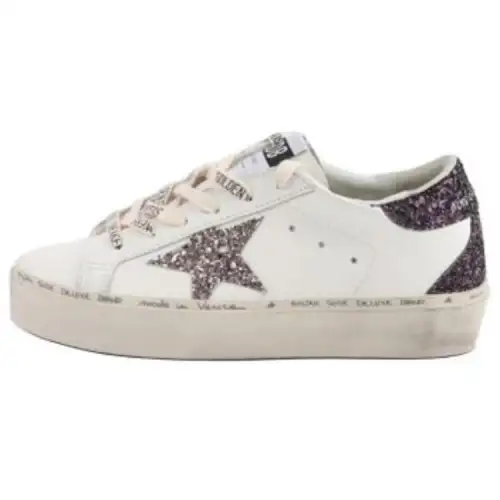 Golden Goose Hi Star Leather Low top Skateboard Shoes Women's White