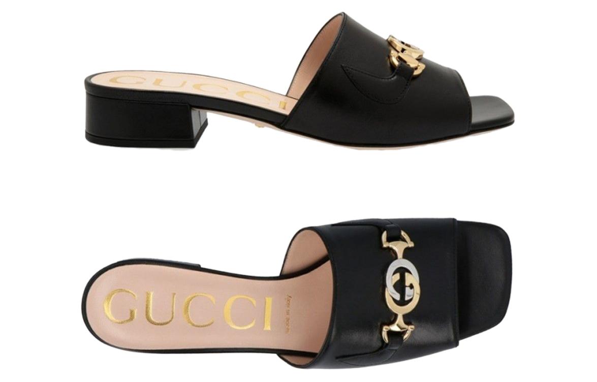 Женские сабо Gucci Zumi (черные) — фото 6