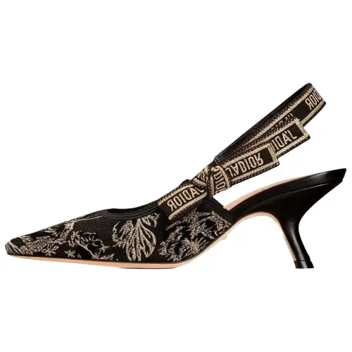 DIOR J'Adior Suede Slim Heel High Heels 6.5cm Women's Black