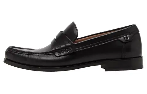 FERRAGAMO Leather Shoes Men's Black