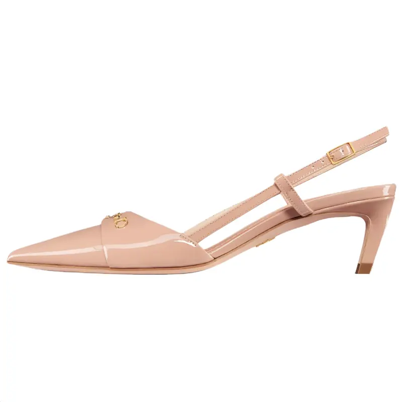 DIOR My Dior Cow Leather Slim Heel High Heels 5CM Women's Rose Pink