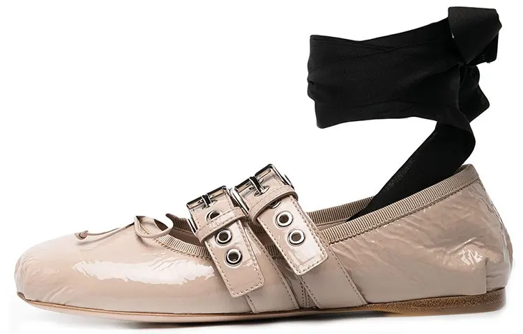 MIU MIU Naplak Comfortable Casual Shoes Women's Pink