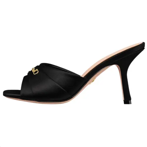 DIOR My Dior Slide Slippers 8.5cm Women's Black