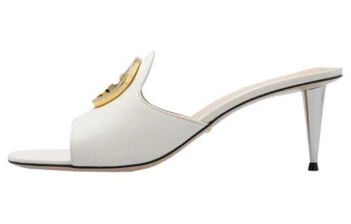 GUCCI Blondie Slide Slippers 6.5cm Women's Beige