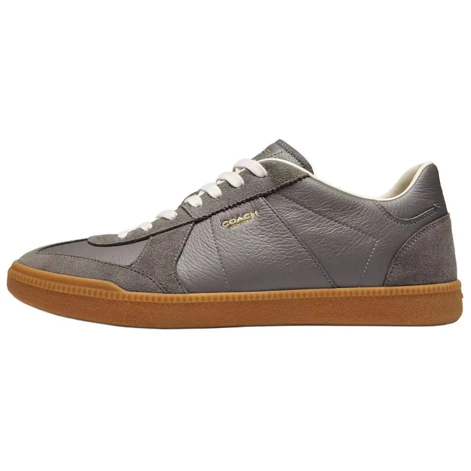 COACH Ellis Leather, Suede Low top Skateboard Shoes Men's Gray